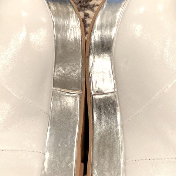 🎶🎶 RARE Jeffrey Campbell White Leather Mary Jane Silver Platform, Size 7.5 - Picture 4 of 13